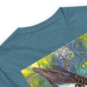 T-Shirt - Humpback With 2 Silver Stars (Deep Teal) - Image 4