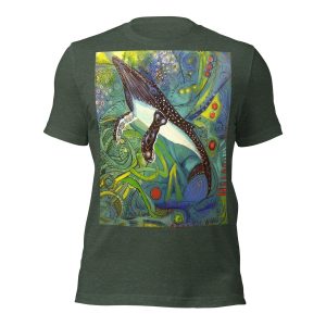 T-Shirt - Humpback With 2 Silver Stars (Forest Green) - Image 7