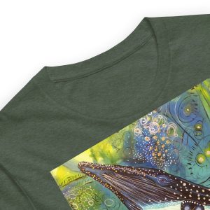 T-Shirt - Humpback With 2 Silver Stars (Forest Green) - Image 3